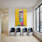 Neon Und Popfarben Payphone Kunstvoll Bunt Retro Design