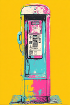 Neon Und Popfarben Payphone Kunstvoll Bunt Retro Design | Neon und Popfarben | Farbenwelten