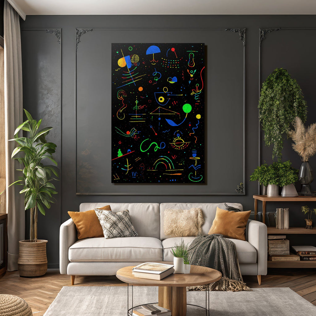 Neon Und Popfarben Vibrante Abstrakte Gestaltung Mit Bunten Formen Und Linien