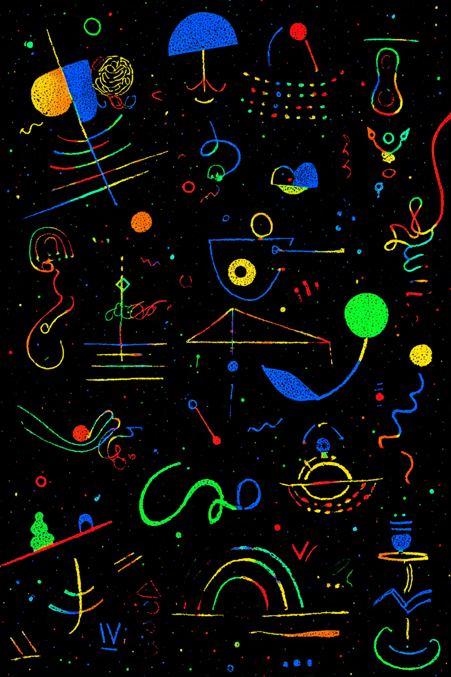 Neon Und Popfarben Vibrante Abstrakte Gestaltung Mit Bunten Formen Und Linien | Neon und Popfarben | Farbenwelten