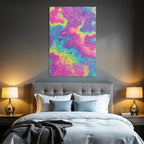 Neon Und Popfarben Vibrante Swirls Abstract Design Farbenfroh Digital Art