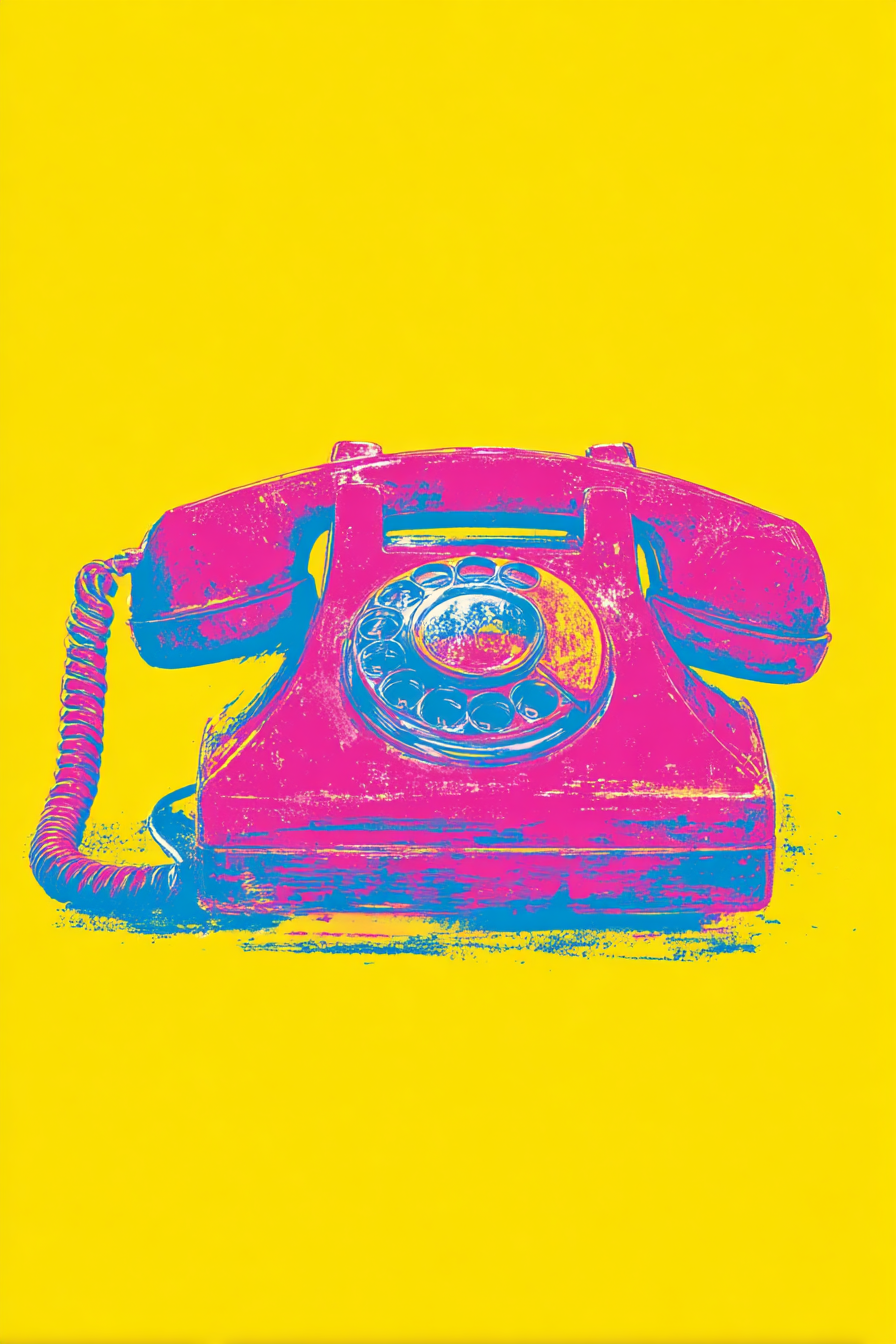 Neon Und Popfarben Vintage Rotary Telefon Retro Ästhetik Bright Colors | Neon und Popfarben | Farbenwelten