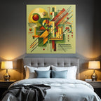 Neon Und Popfarben Abstrakte Kunst Geometrische Formen Farbpalette Dynamische Energie