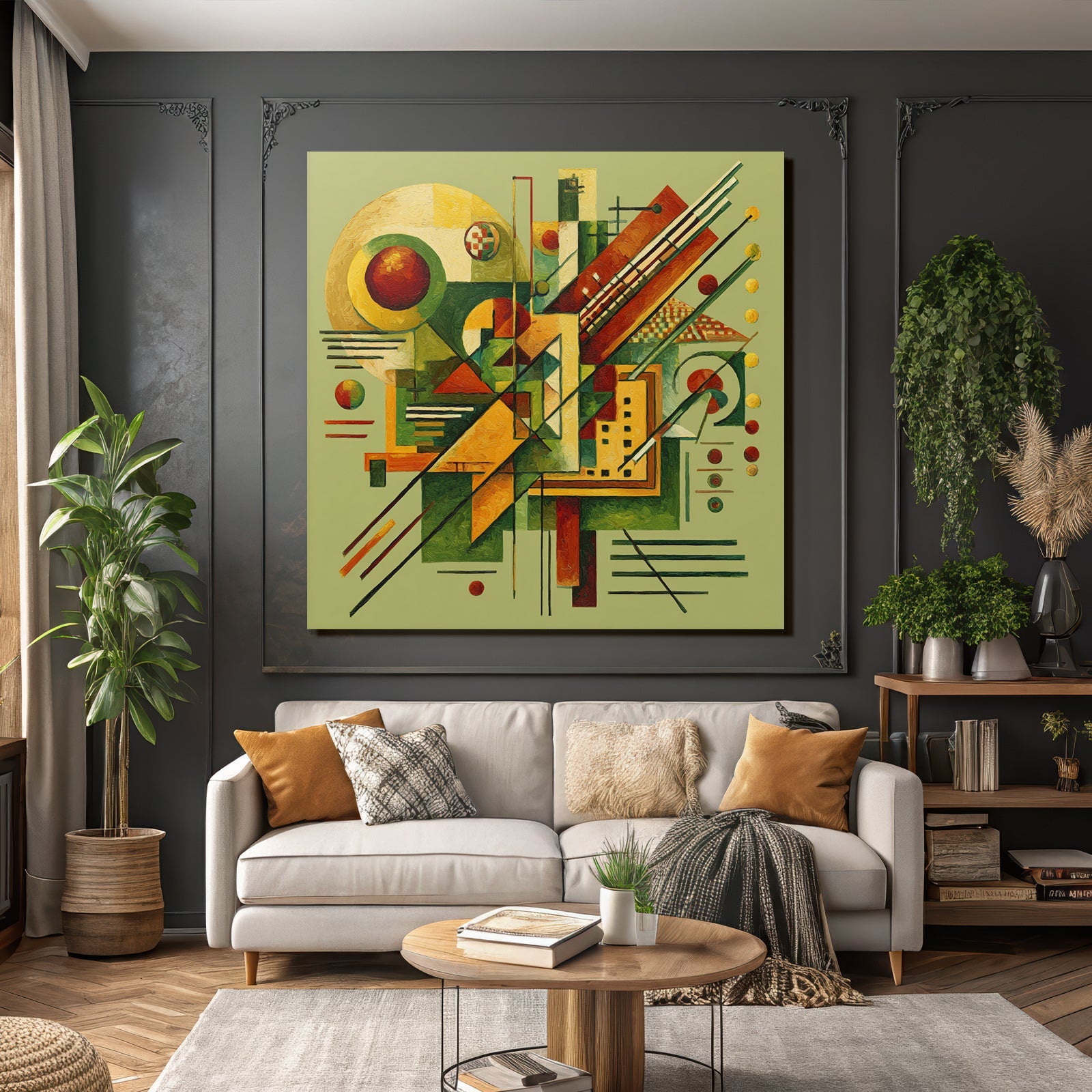 Neon Und Popfarben Abstrakte Kunst Geometrische Formen Farbpalette Dynamische Energie