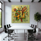 Neon Und Popfarben Abstrakte Kunst Geometrische Formen Farbpalette Dynamische Energie