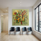 Neon Und Popfarben Abstrakte Kunst Geometrische Formen Farbpalette Dynamische Energie