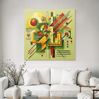 Neon Und Popfarben Abstrakte Kunst Geometrische Formen Farbpalette Dynamische Energie