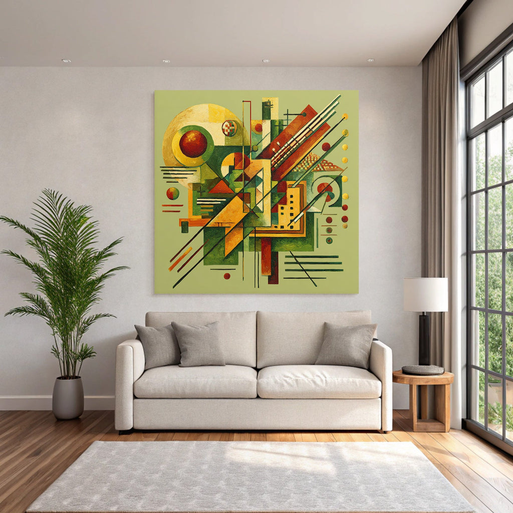 Neon Und Popfarben Abstrakte Kunst Geometrische Formen Farbpalette Dynamische Energie