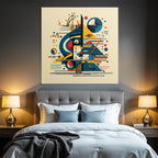 Neon Und Popfarben Abstrakte Kunst Geometrische Formen Vibrante Farben Muster