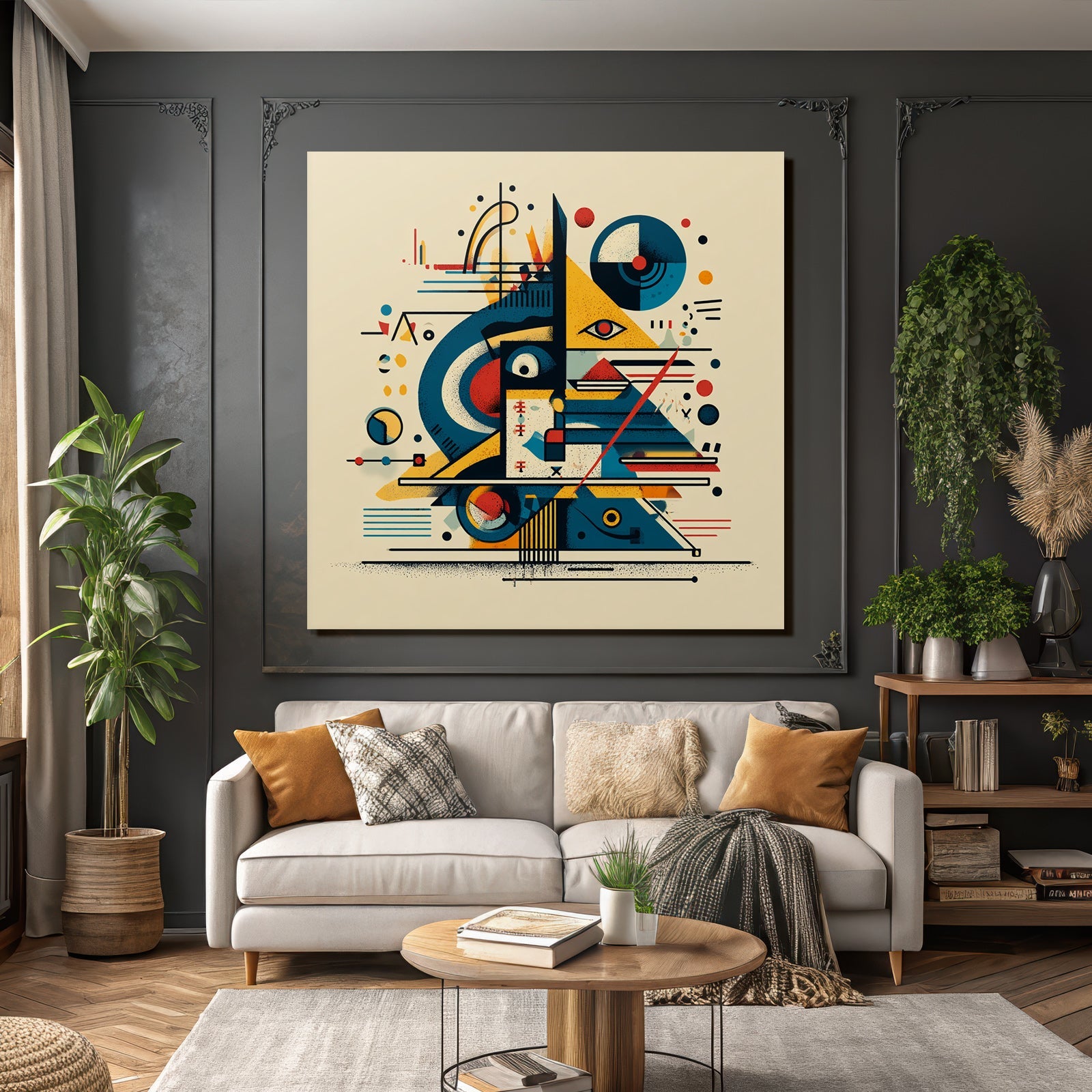 Neon Und Popfarben Abstrakte Kunst Geometrische Formen Vibrante Farben Muster
