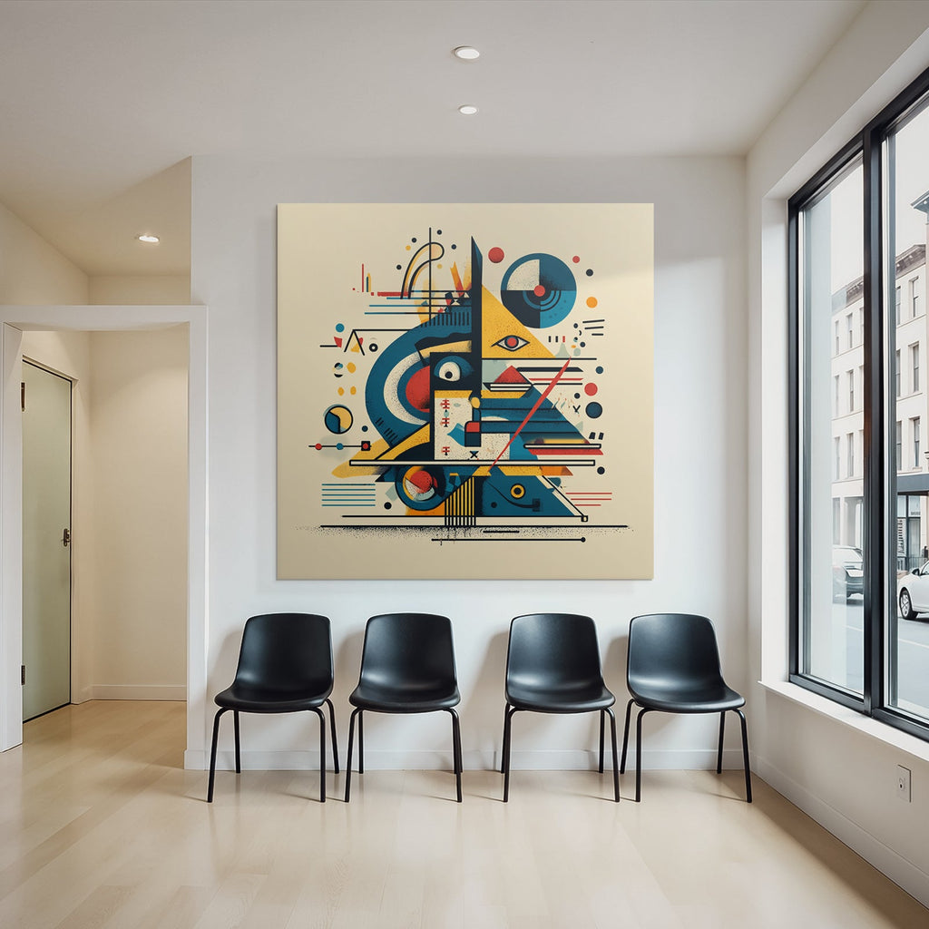 Neon Und Popfarben Abstrakte Kunst Geometrische Formen Vibrante Farben Muster