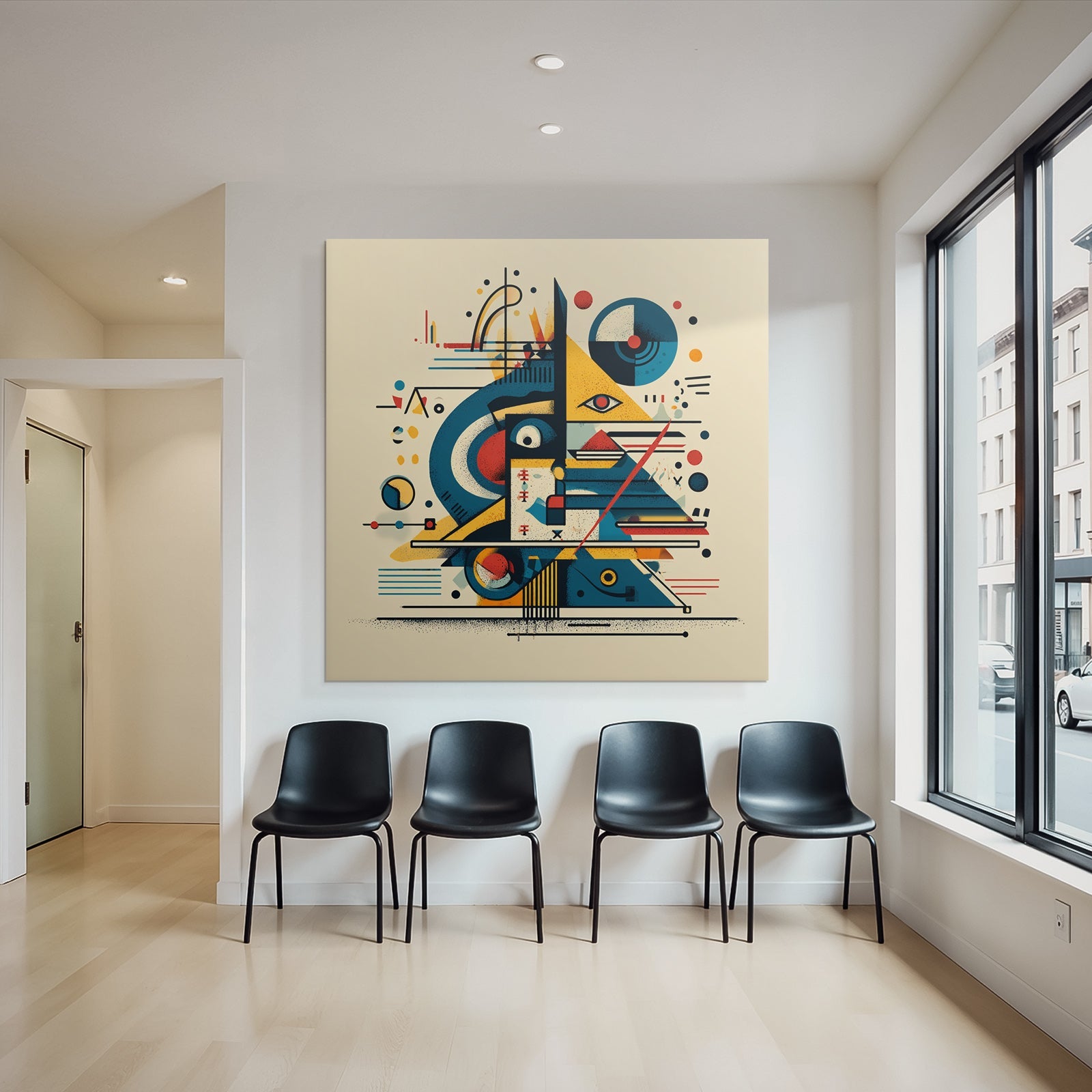 Neon Und Popfarben Abstrakte Kunst Geometrische Formen Vibrante Farben Muster
