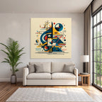 Neon Und Popfarben Abstrakte Kunst Geometrische Formen Vibrante Farben Muster
