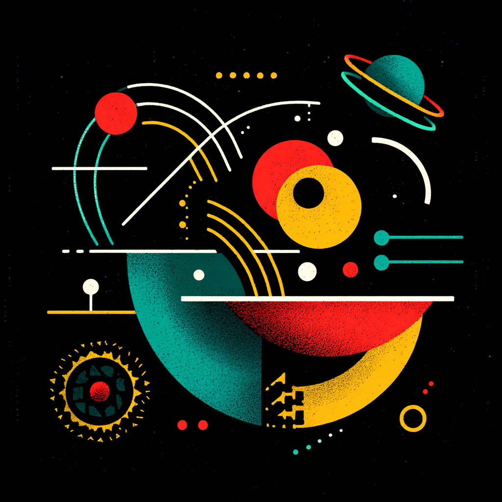 Neon Und Popfarben Abstraktes Design Farbige Formen Im Raumschiff Thema | Neon und Popfarben | Farbenwelten