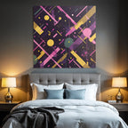Neon Und Popfarben Abstraktes Design Geometrische Formen Vibrante Farben Muster
