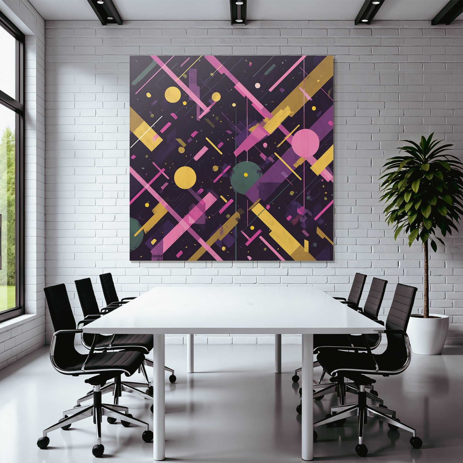 Neon Und Popfarben Abstraktes Design Geometrische Formen Vibrante Farben Muster