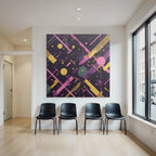 Neon Und Popfarben Abstraktes Design Geometrische Formen Vibrante Farben Muster