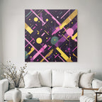Neon Und Popfarben Abstraktes Design Geometrische Formen Vibrante Farben Muster