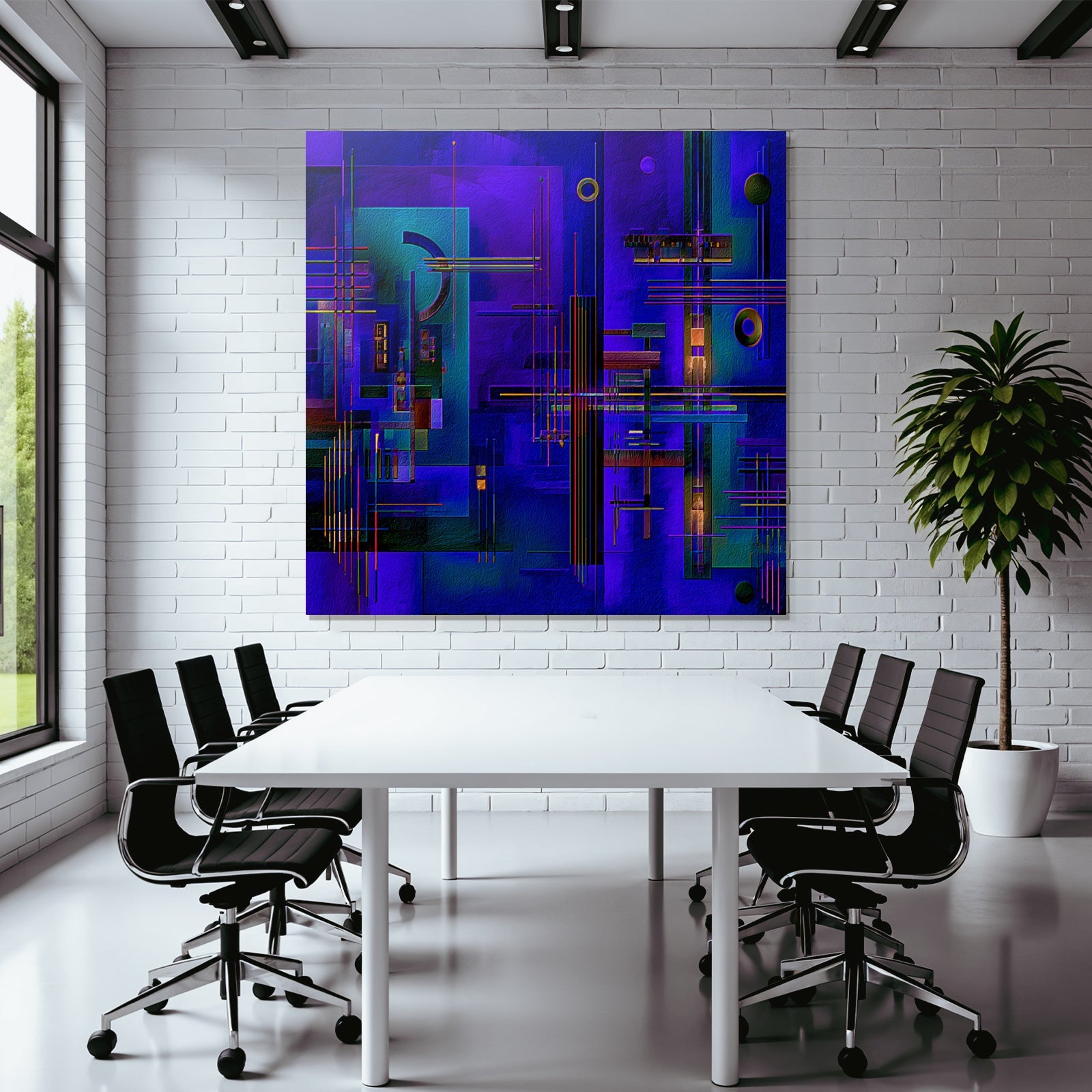 Neon Und Popfarben Abstraktes Kunstwerk Geometrische Formen Vibrante Farben