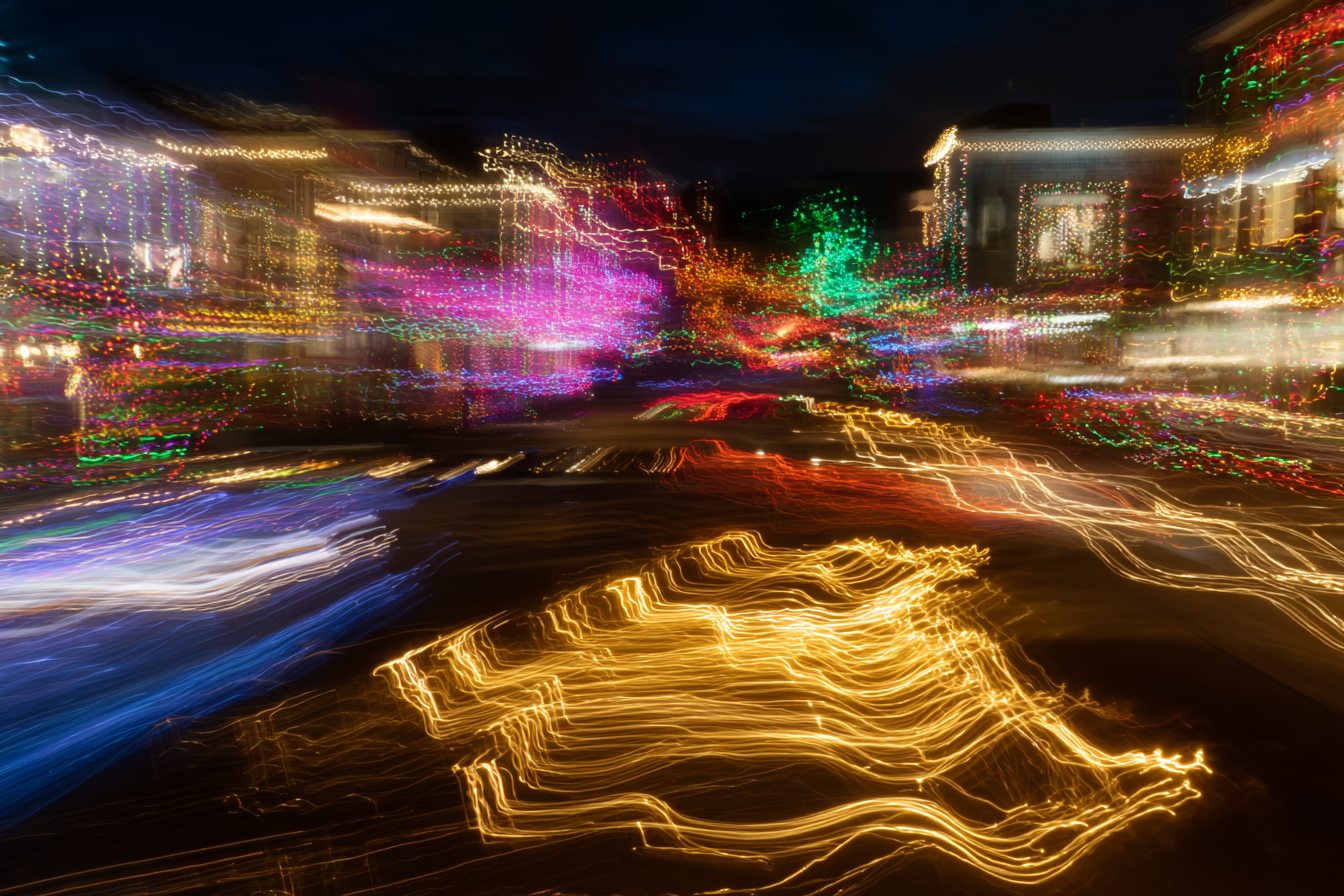 Neon Und Popfarben Bunte Lichter Festliche Feier Nachtaufnahme | Neon und Popfarben | Farbenwelten