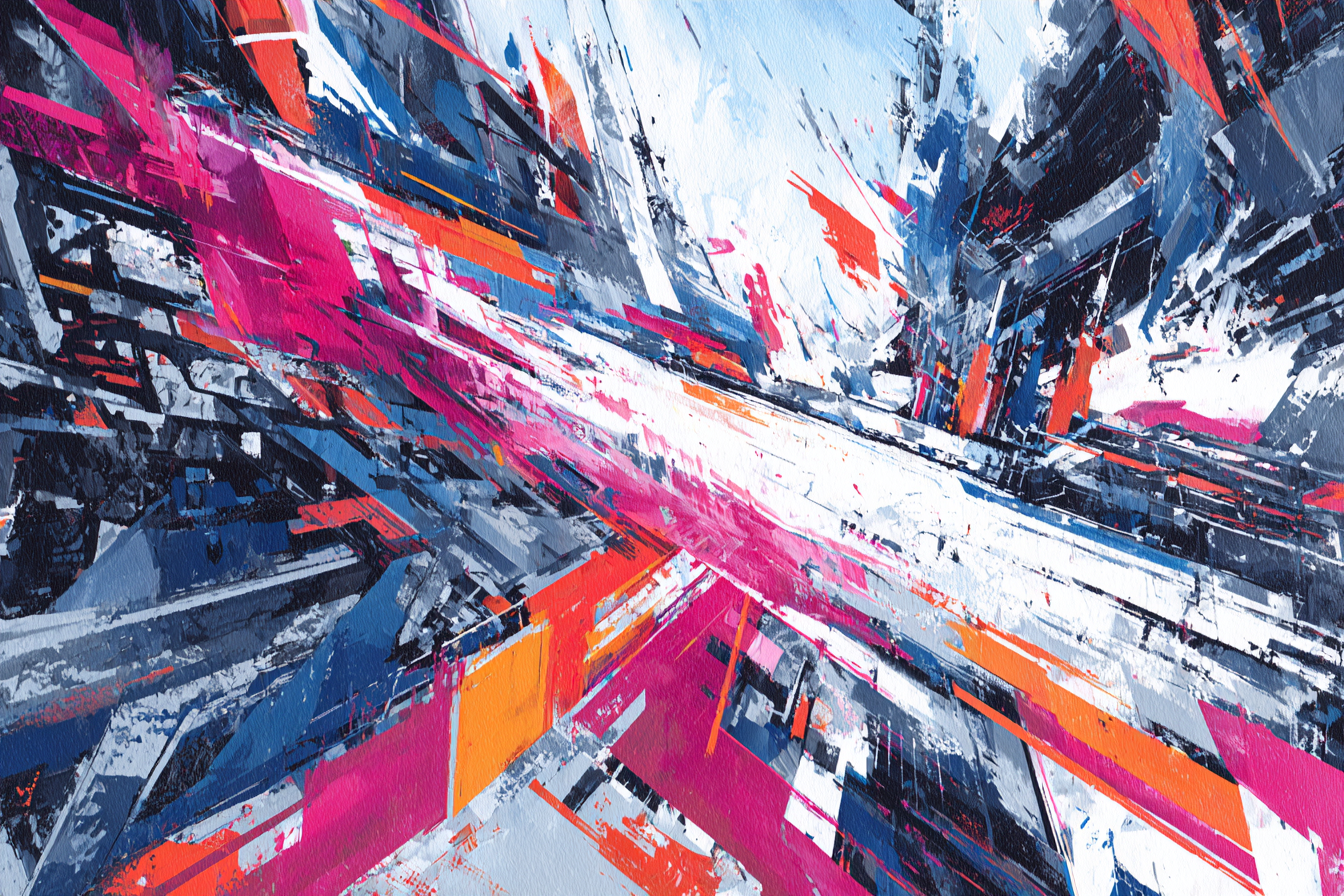 Neon Und Popfarben Dynamische Bunte Abstrakte Kunst Mit Jagged Shapes | Neon und Popfarben | Farbenwelten