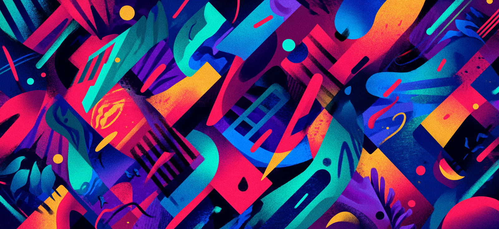 Neon Und Popfarben Vibrante Abstrakte Illustration Mit Bold Farben Und Dynamischen Formen | Neon und Popfarben | Farbenwelten