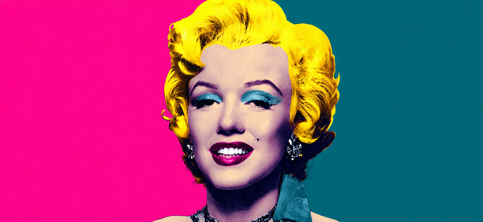 Neon Und Popfarben Vibrante Künstlerische Darstellung Einer Hollywood Legende | Neon und Popfarben | Farbenwelten