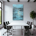 Blau Abstrakte Kunst Blautöne Grau Reflektierende Texturen