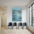 Blau Abstrakte Kunst Blautöne Grau Reflektierende Texturen