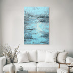 Blau Abstrakte Kunst Blautöne Grau Reflektierende Texturen