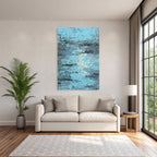 Blau Abstrakte Kunst Blautöne Grau Reflektierende Texturen