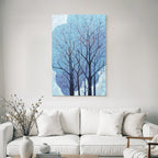 Blau Baumkunst Abstrakte Muster Blaü Farbe