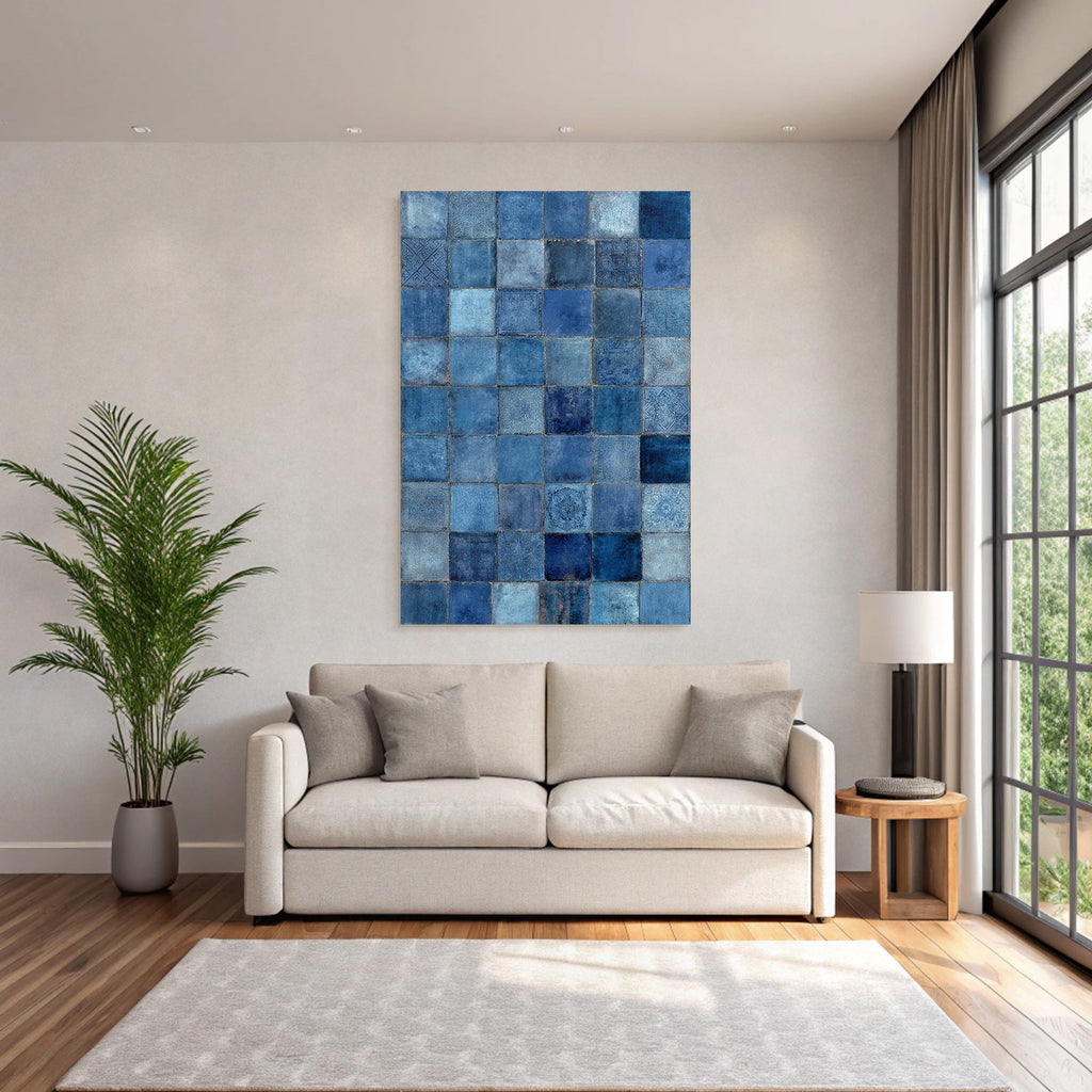 Blau Mosaik Blau Fliesen Design Texture