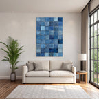 Blau Mosaik Blau Fliesen Design Texture