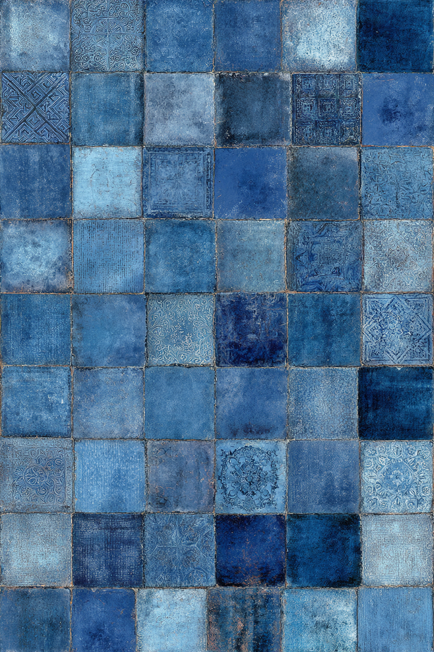 Blau Mosaik Blau Fliesen Design Texture | Petrol Maritim Delfter Blau | Farbenwelten