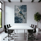 Blau Vogel Detailaufnahme Blaü Hintergrund Sangvogel