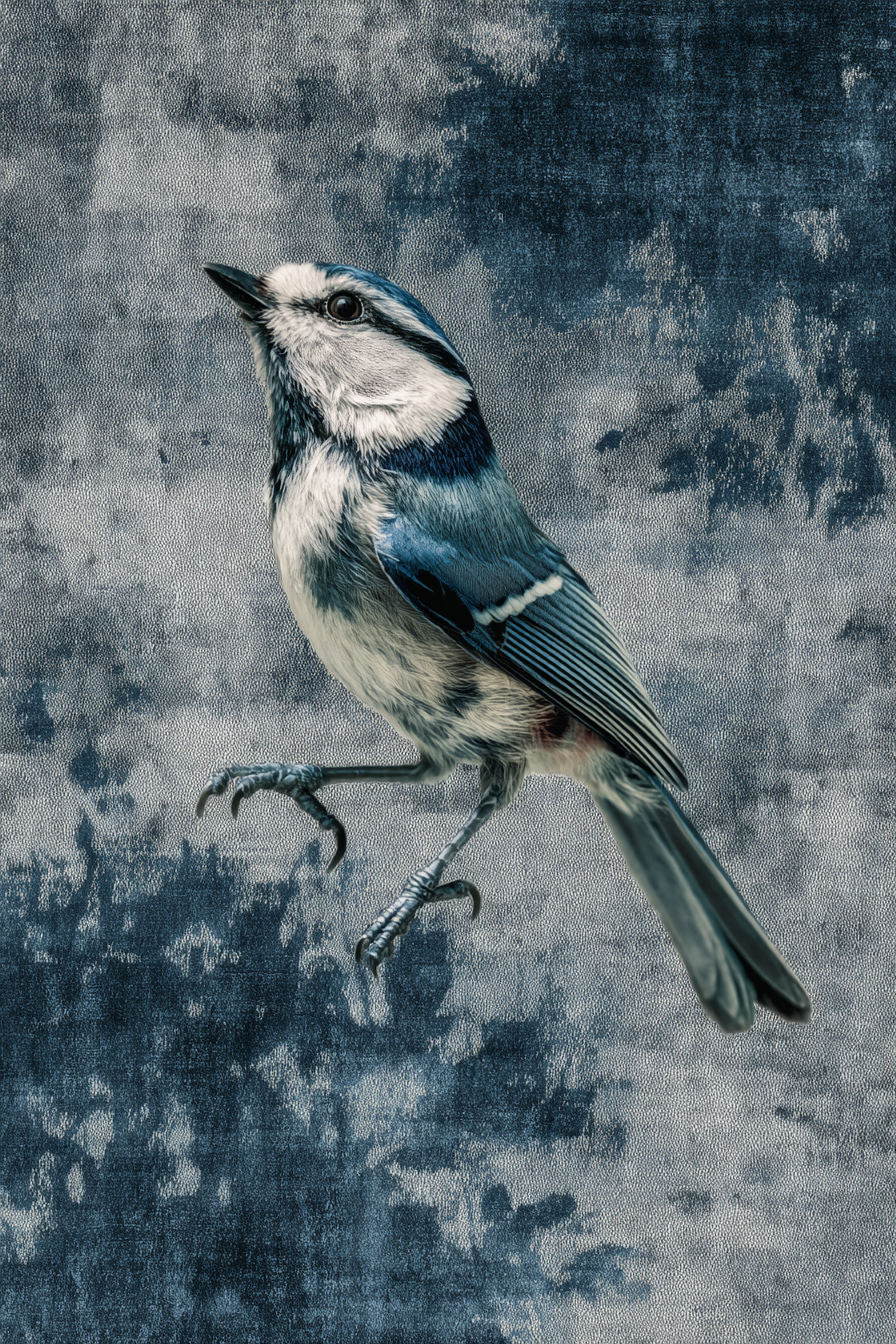 Blau Vogel Detailaufnahme Blaü Hintergrund Sangvogel | Petrol Maritim Delfter Blau | Farbenwelten