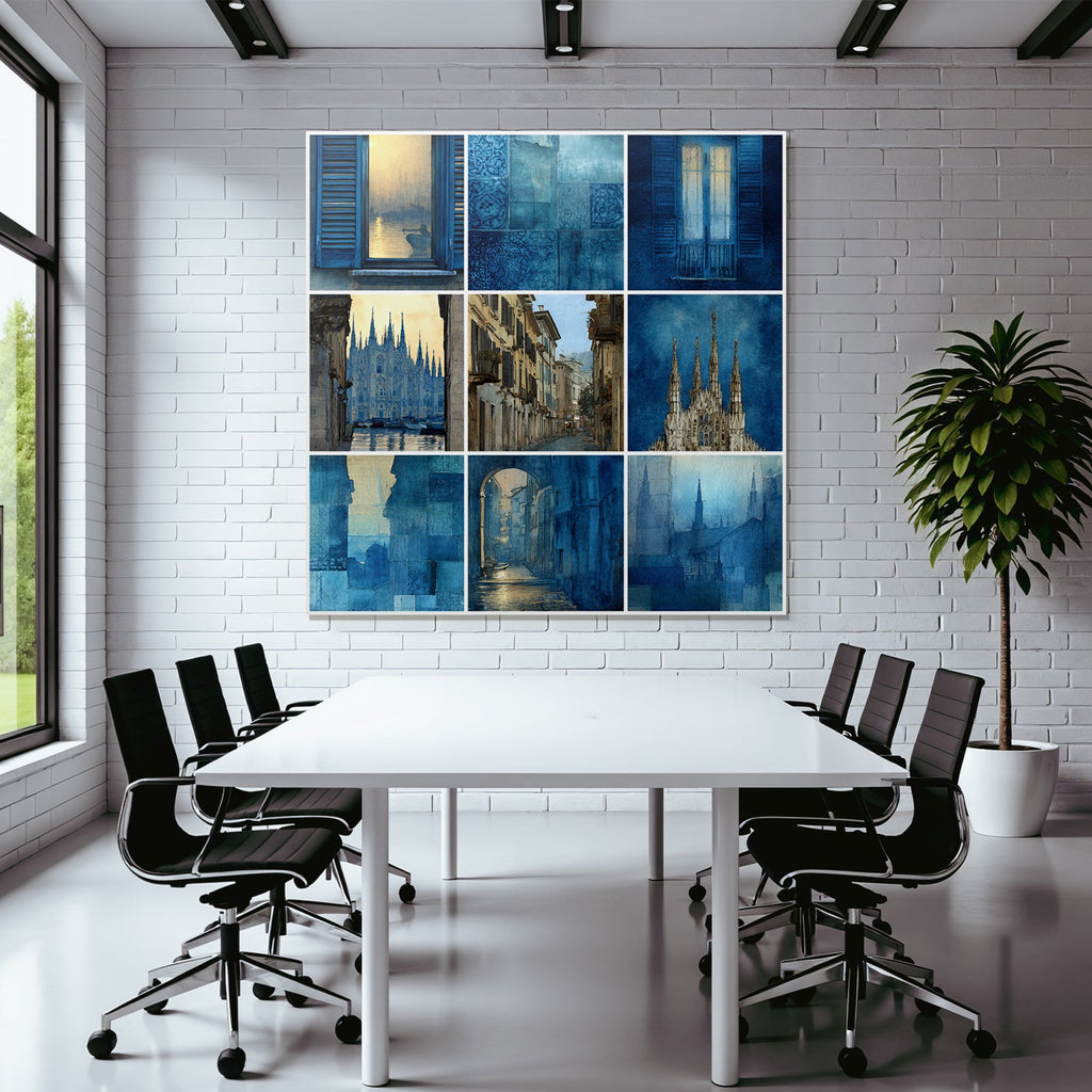 Blau Blau Kunst Collage Ruhe Ästhetik