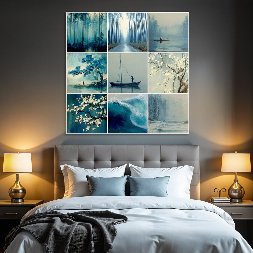 Blau Blaü Natur Collage Ruhesymphonie