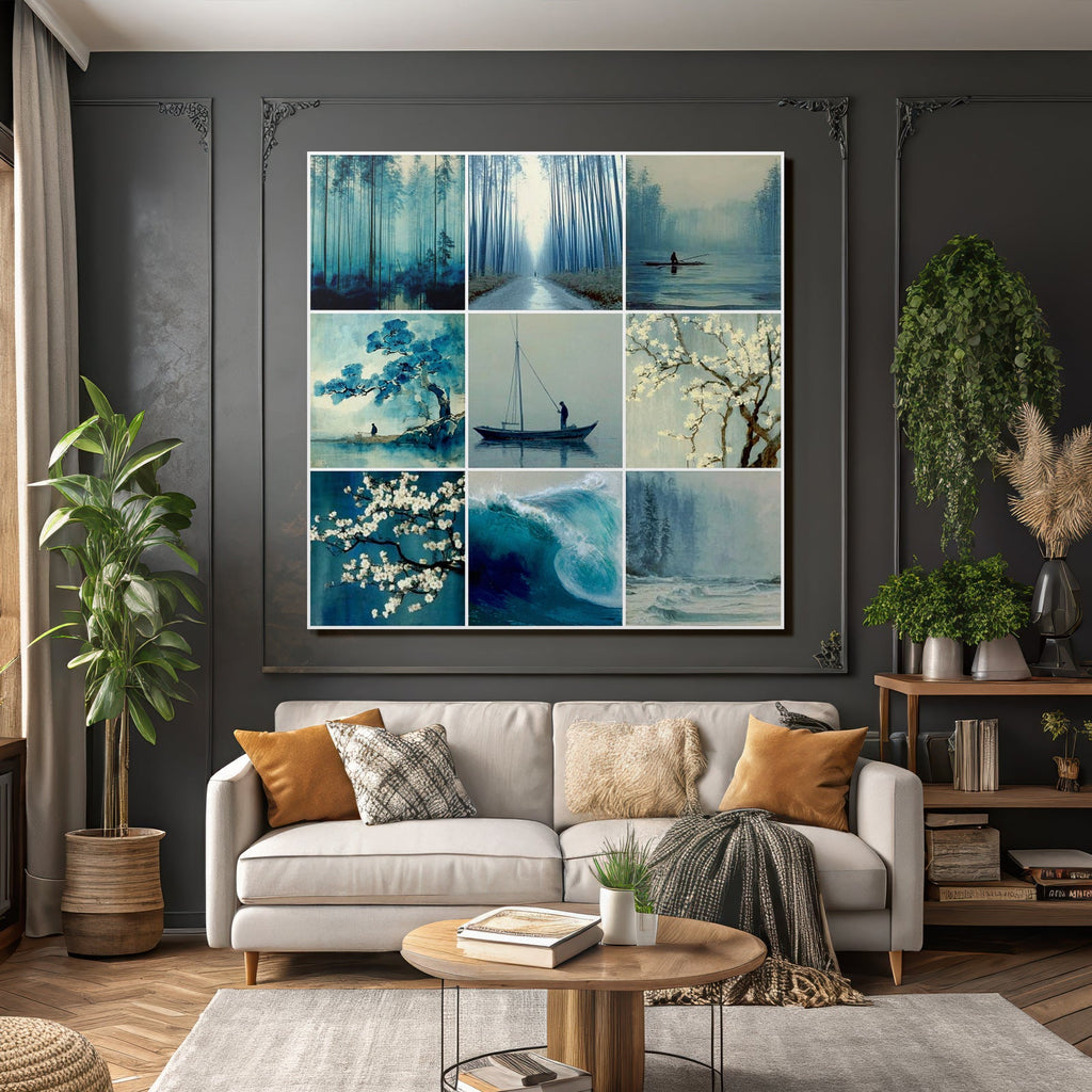 Blau Blaü Natur Collage Ruhesymphonie