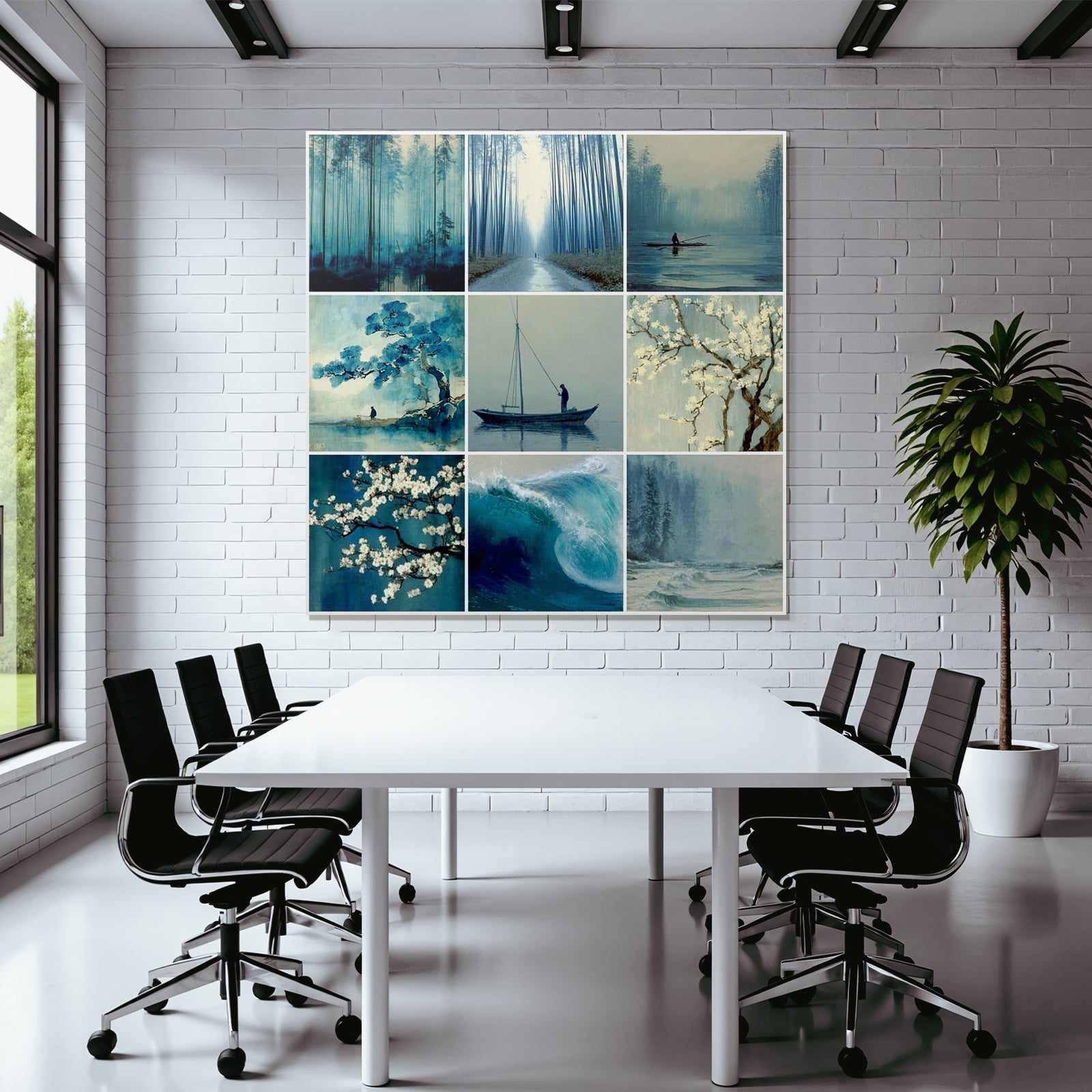 Blau Blaü Natur Collage Ruhesymphonie