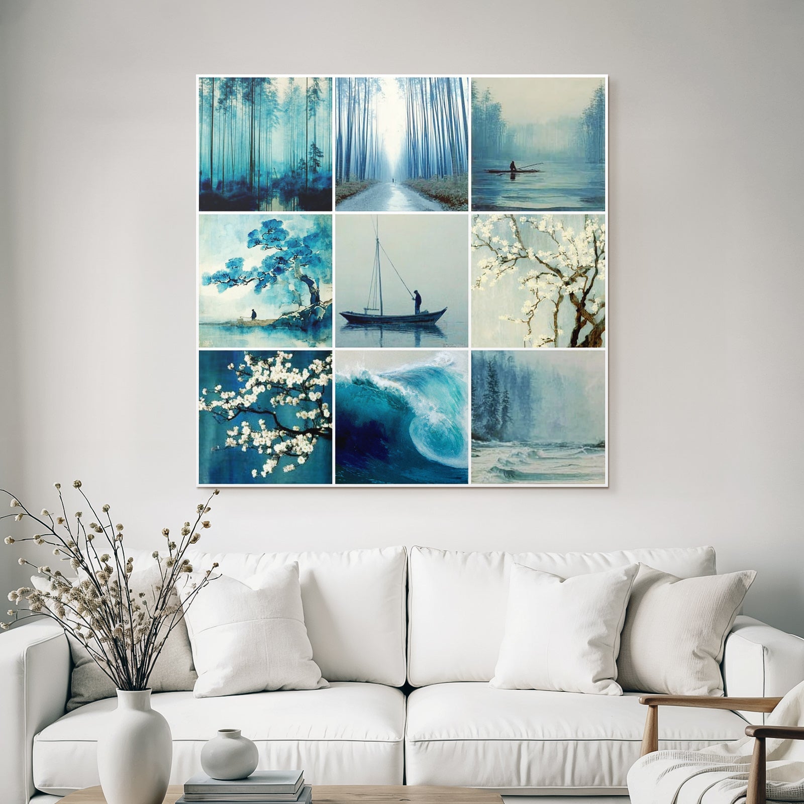 Blau Blaü Natur Collage Ruhesymphonie