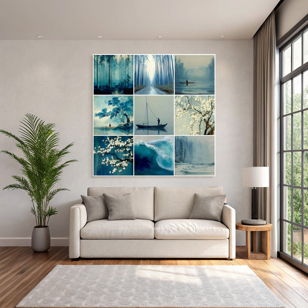 Blau Blaü Natur Collage Ruhesymphonie
