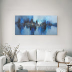 Blau Abstraktes Gemälde Blau Schwarz Late Shades