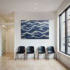 Blau Ocean Wellenmuster Mit Schaum Von Oben