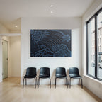 Blau Opulente Florale Muster Black Blü Textil Design