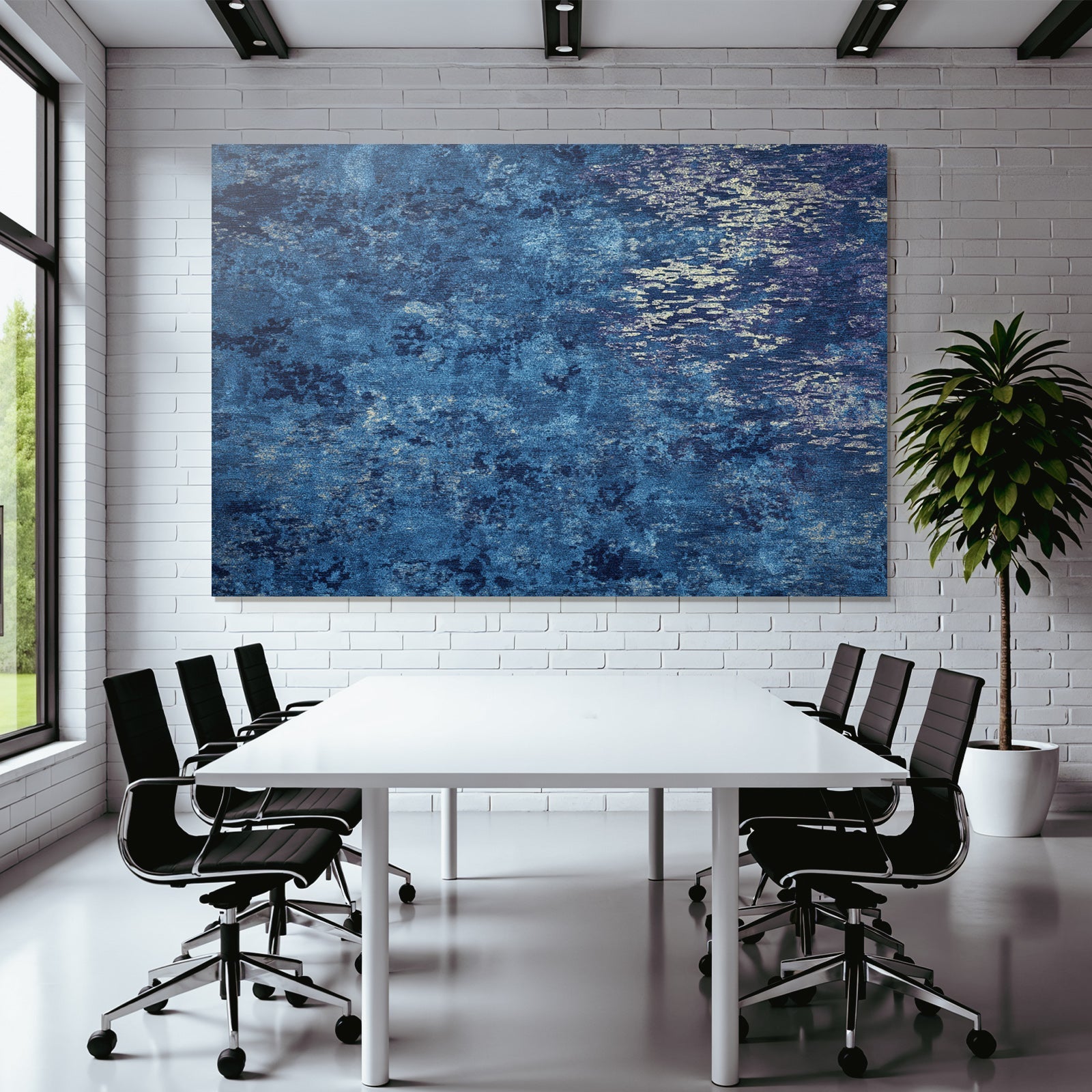 Blau Texturierte Blau Marbled Design Mit Goldakzenten