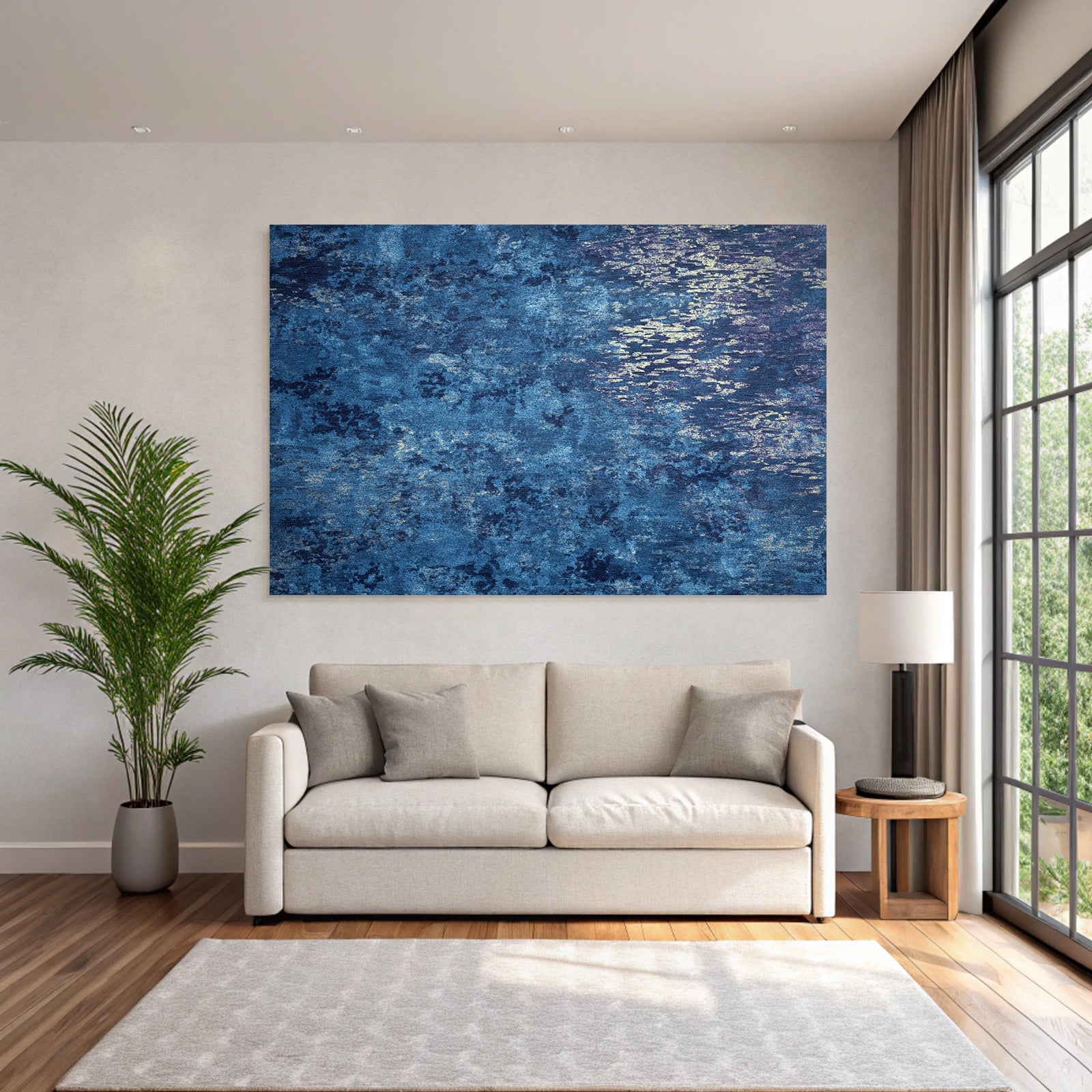 Blau Texturierte Blau Marbled Design Mit Goldakzenten