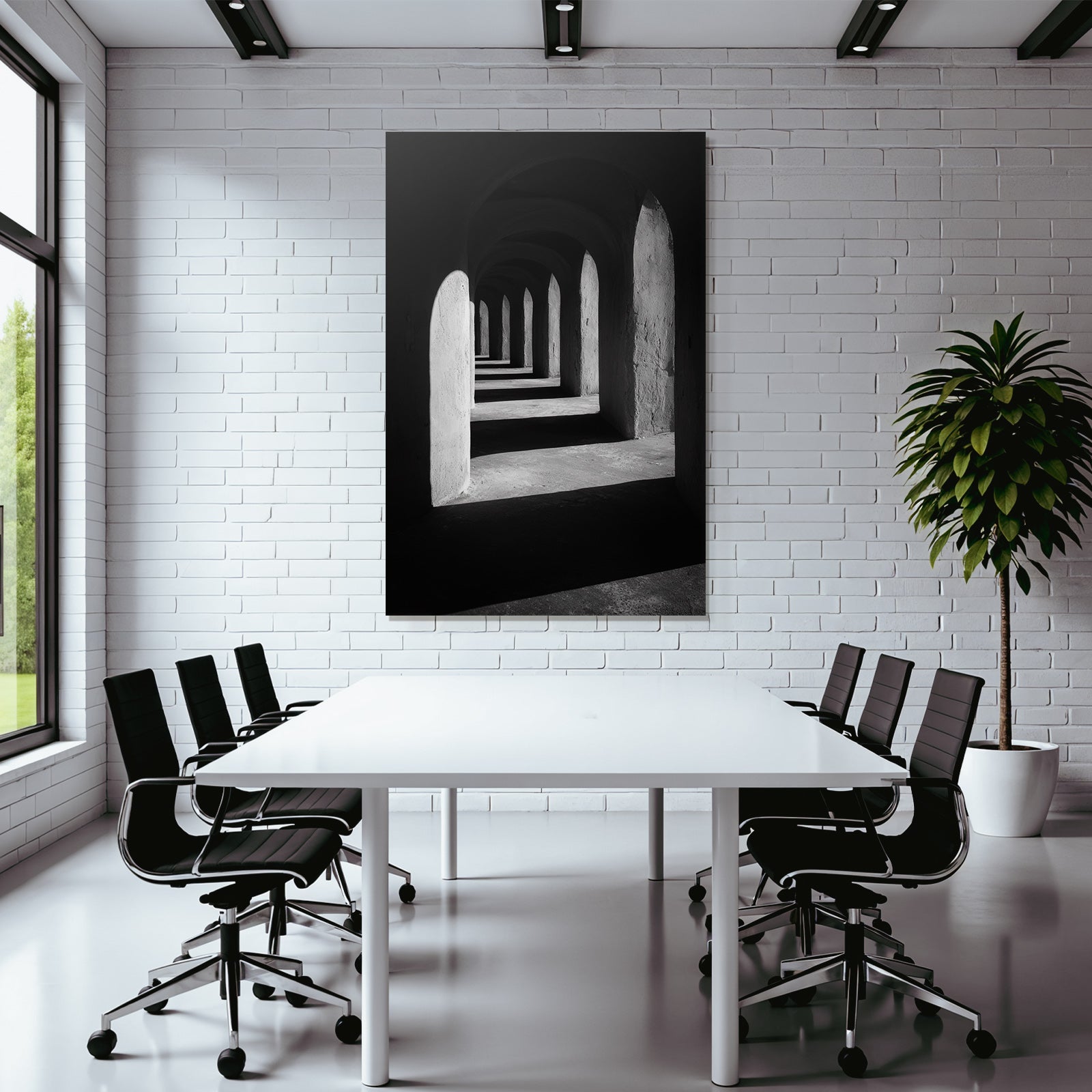 Bogen Und Passagen Symmetrisches Muster Monochromatische Architektur