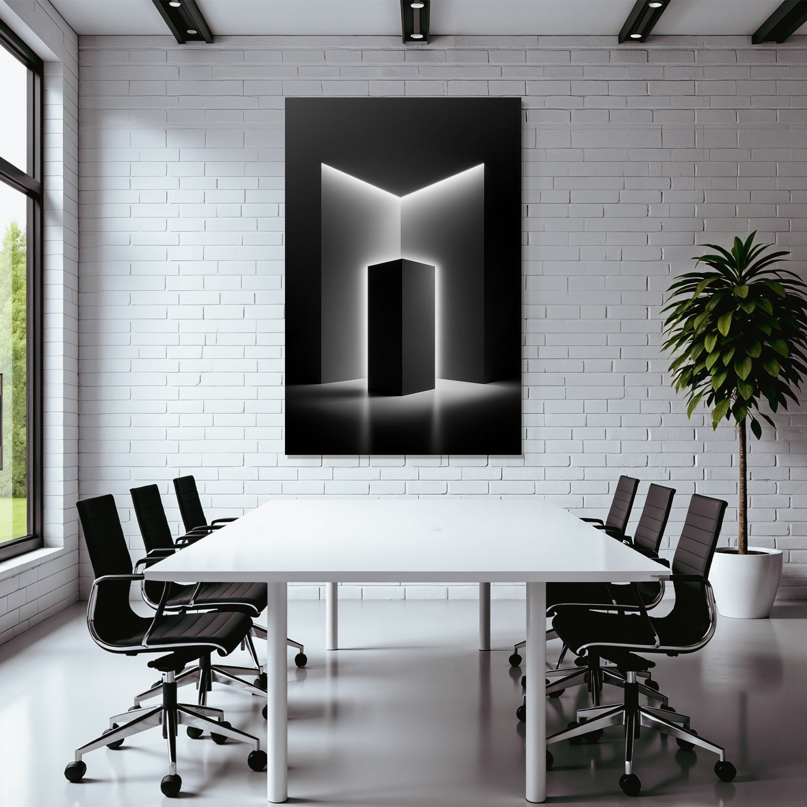 Minimalistische Kunst Dunkle Struktur Beleuchtete Wände